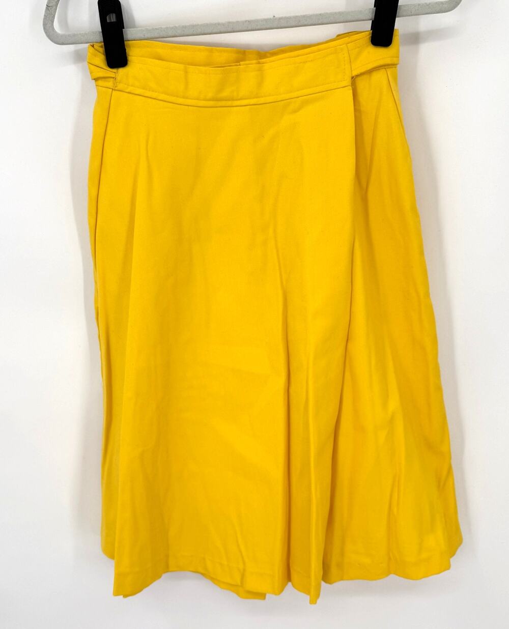 Vintage Gaucho Pants Faux Wrap Culottes Wide Leg Sunshine Yellow Size 11/12  Sm